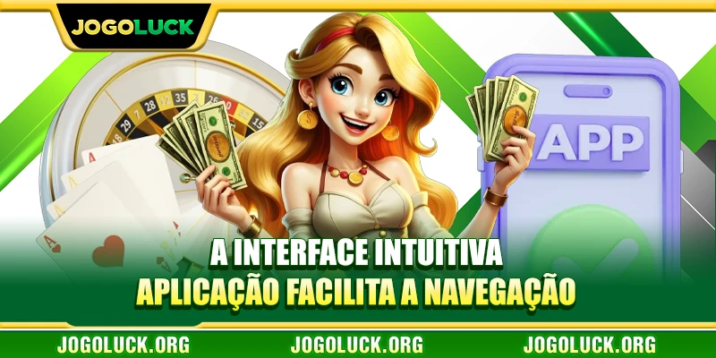 A interface intuitiva aplicação facilita a navegação