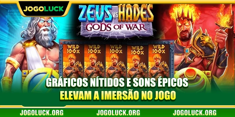 Gráficos nítidos e sons épicos elevam a imersão no jogo