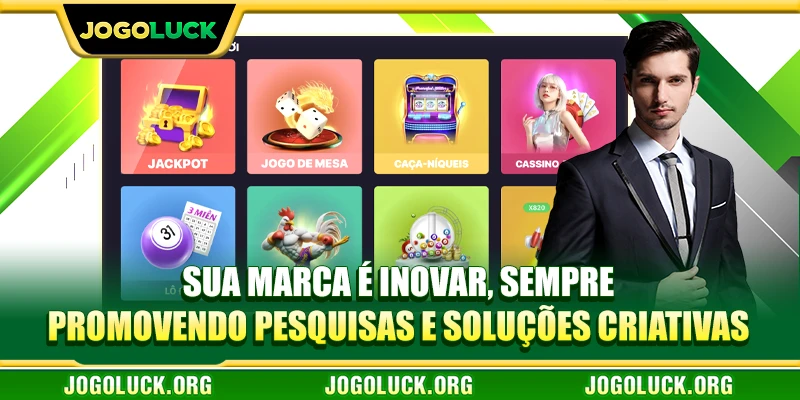 Sua marca é inovar, sempre promovendo pesquisas e soluções criativas